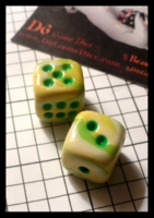Dice : Dice - 6D - D6 Game Dice Lime Glow in the Dak - Private Sale July 2010